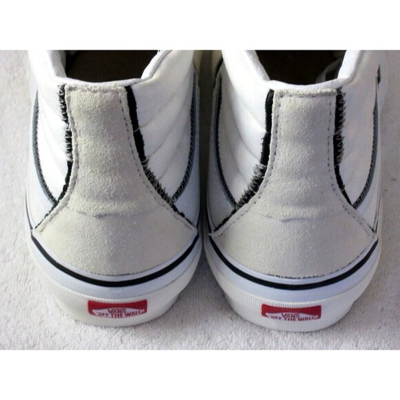 Vans Men's Sk8-Hi Reconstruct Marshmallow White Canvas Suede shoes Size 13 NIB - Picture 5 of 5